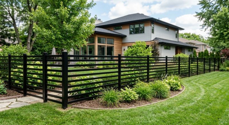 Black Metal Fence Installation in Pearland, TX