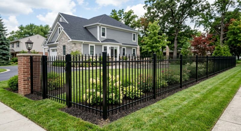 Black Metal Fence Installation in Alpharetta, GA