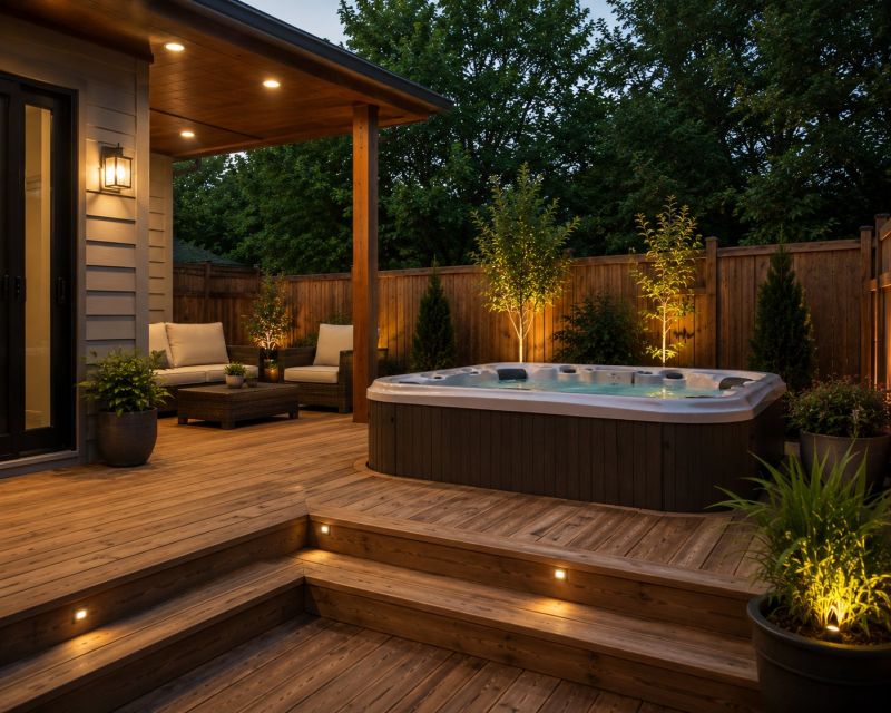 Hot Tub Deck Installation in Worcester, MA