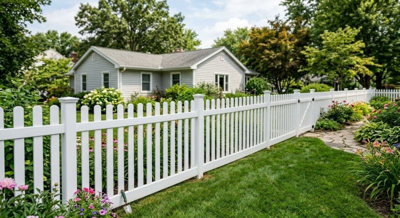 White Pvc Fence Installation in Kansas City, MO